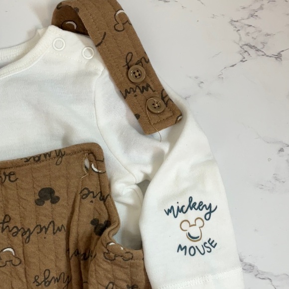 Disney Baby Mickey Mouse Quilted Overall 2 Piece Set Various Sizes - Picture 6 of 11